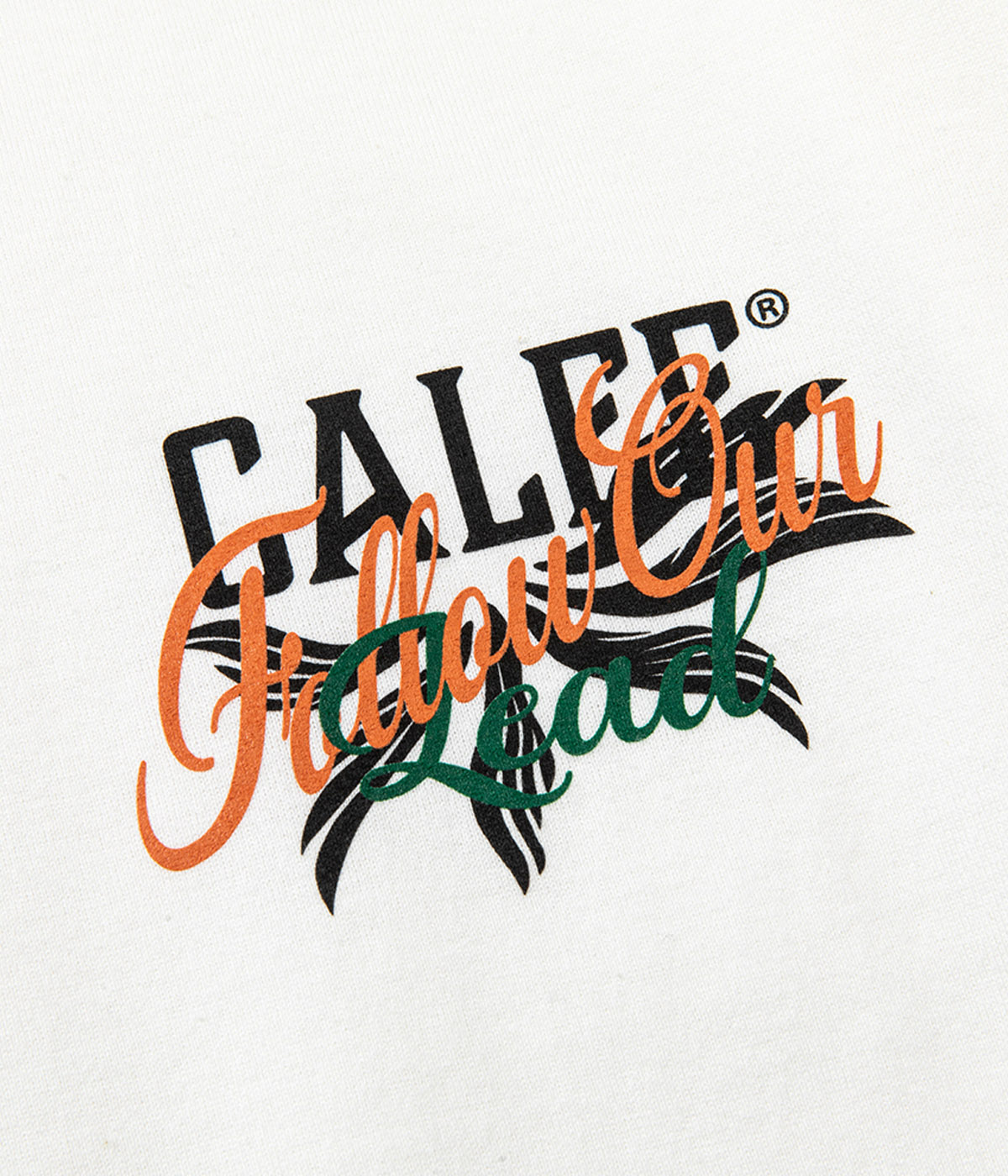 DROP SHOLDER CALEE FOL LOGO L/S T-SHIRT【BLACK】