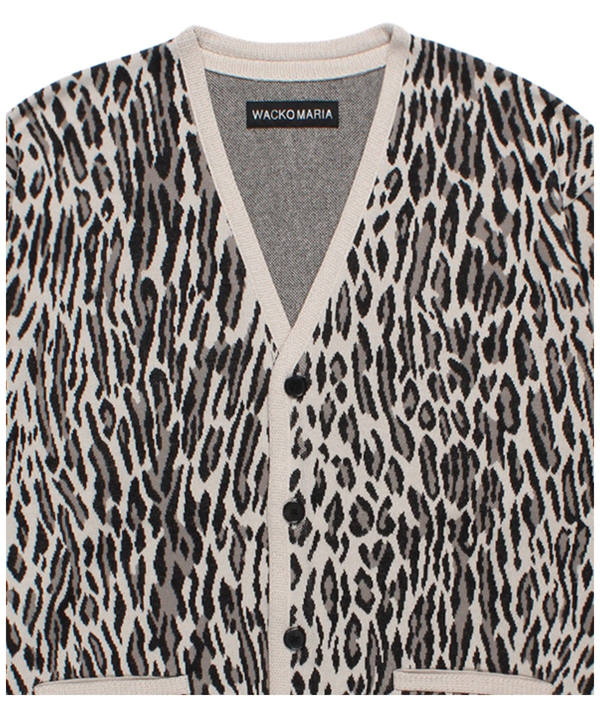 LEOPARD JACQUARD KNIT CARDIGAN (TYPE-2)【IVORY】｜WACKO MARIA