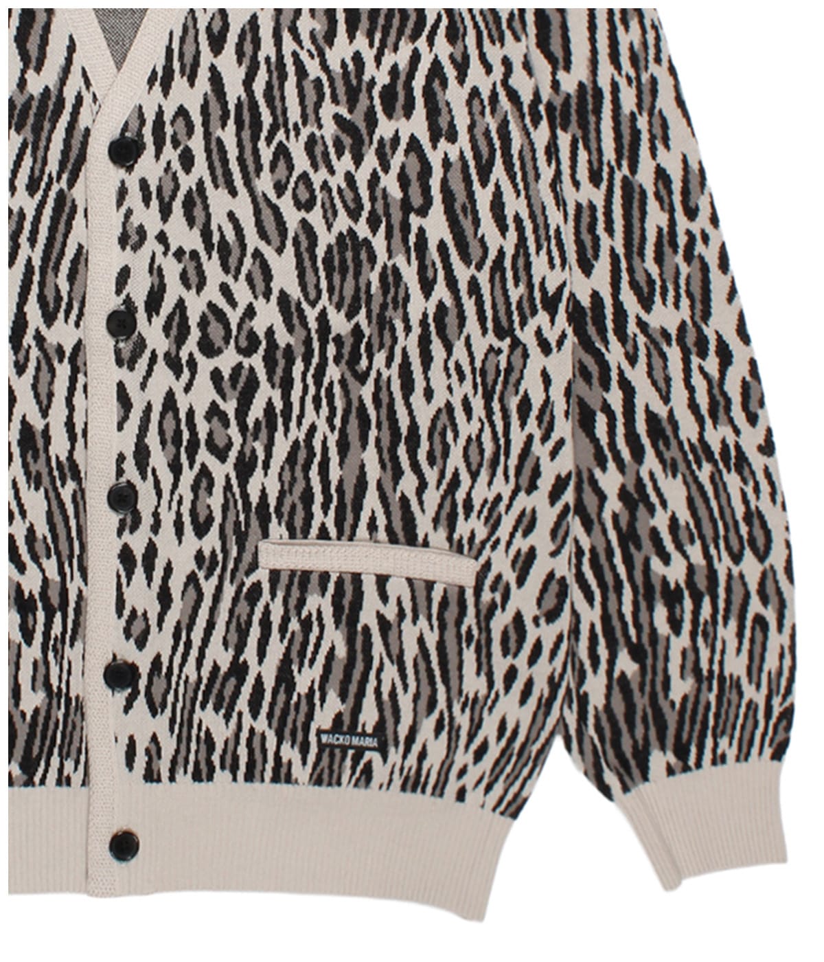 LEOPARD JACQUARD KNIT CARDIGAN (TYPE-2)【IVORY】｜WACKO MARIA