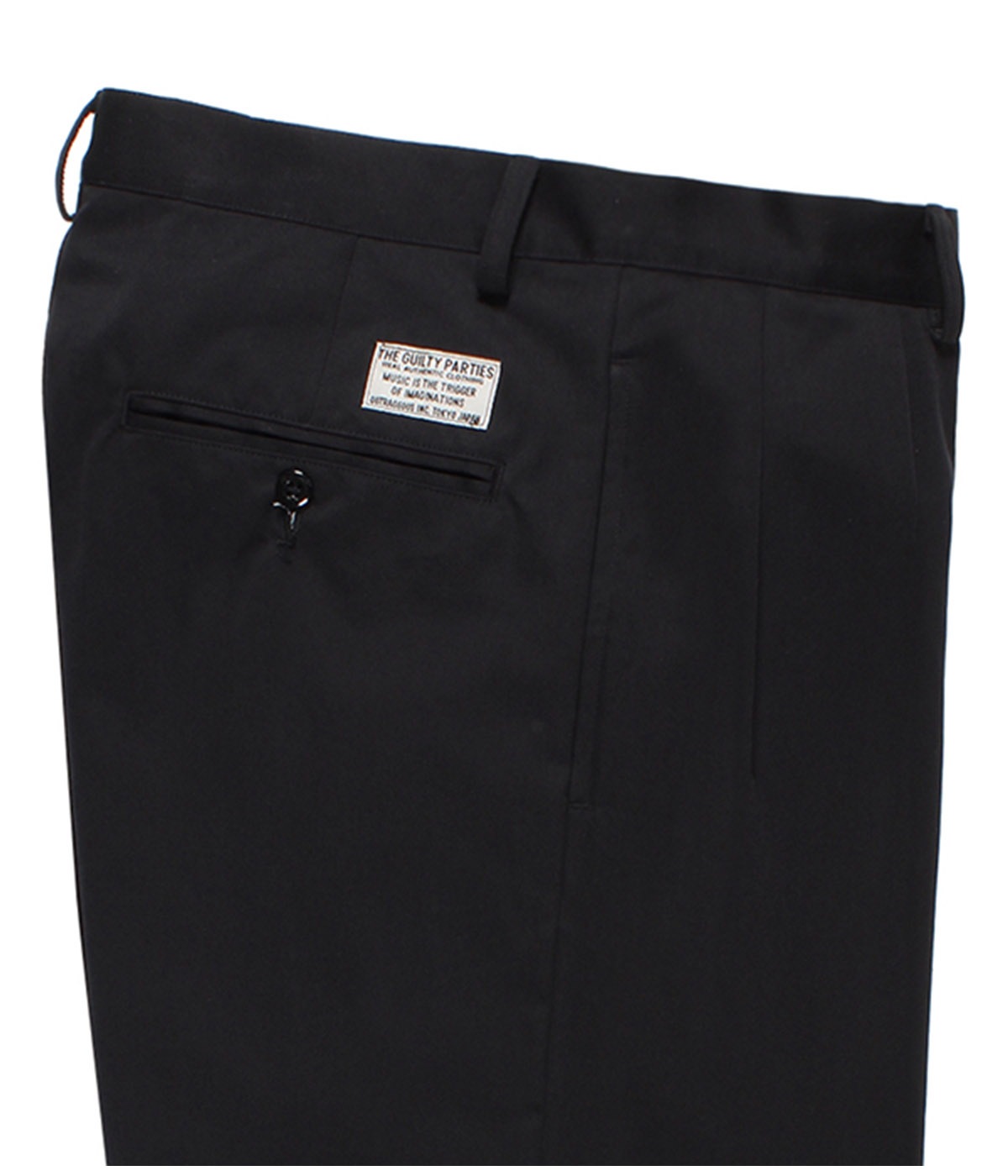24ss WACKO MARIA ツータックチノ　ワコマリア　M ブラック DOUBLE PLEATED CHINO SHORT TROUSERS【BLACK】｜WACKO MARIA｜MELTING