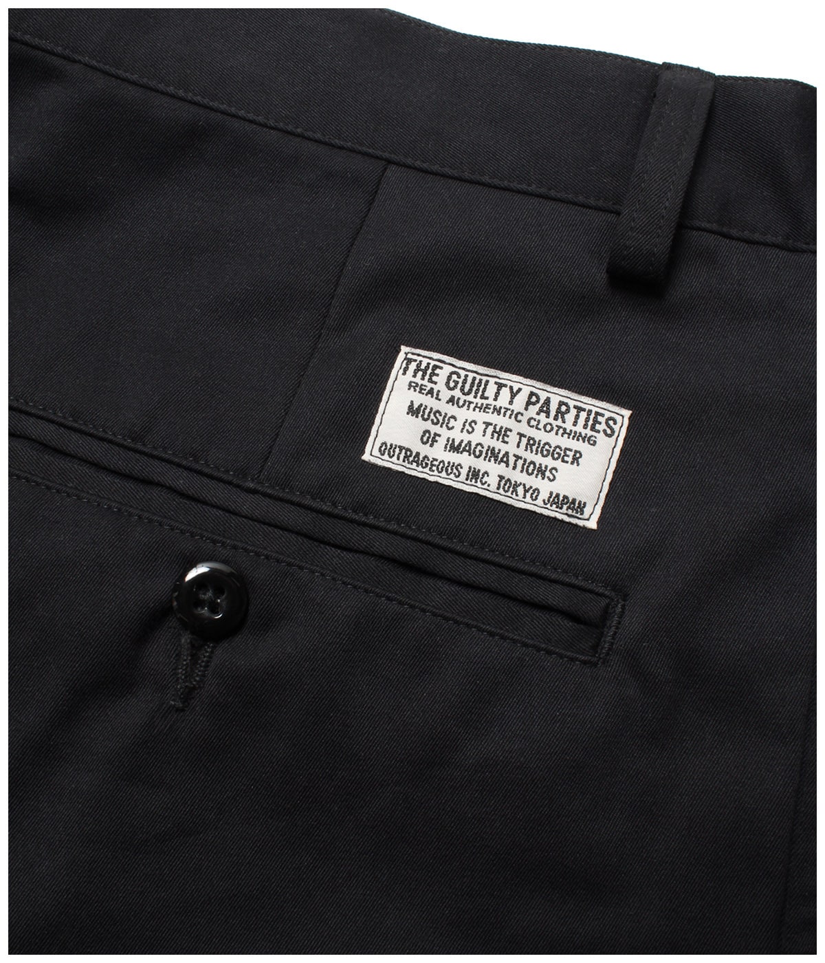 DOUBLE PLEATED CHINO SHORT TROUSERS【BLACK】｜WACKO MARIA｜MELTING