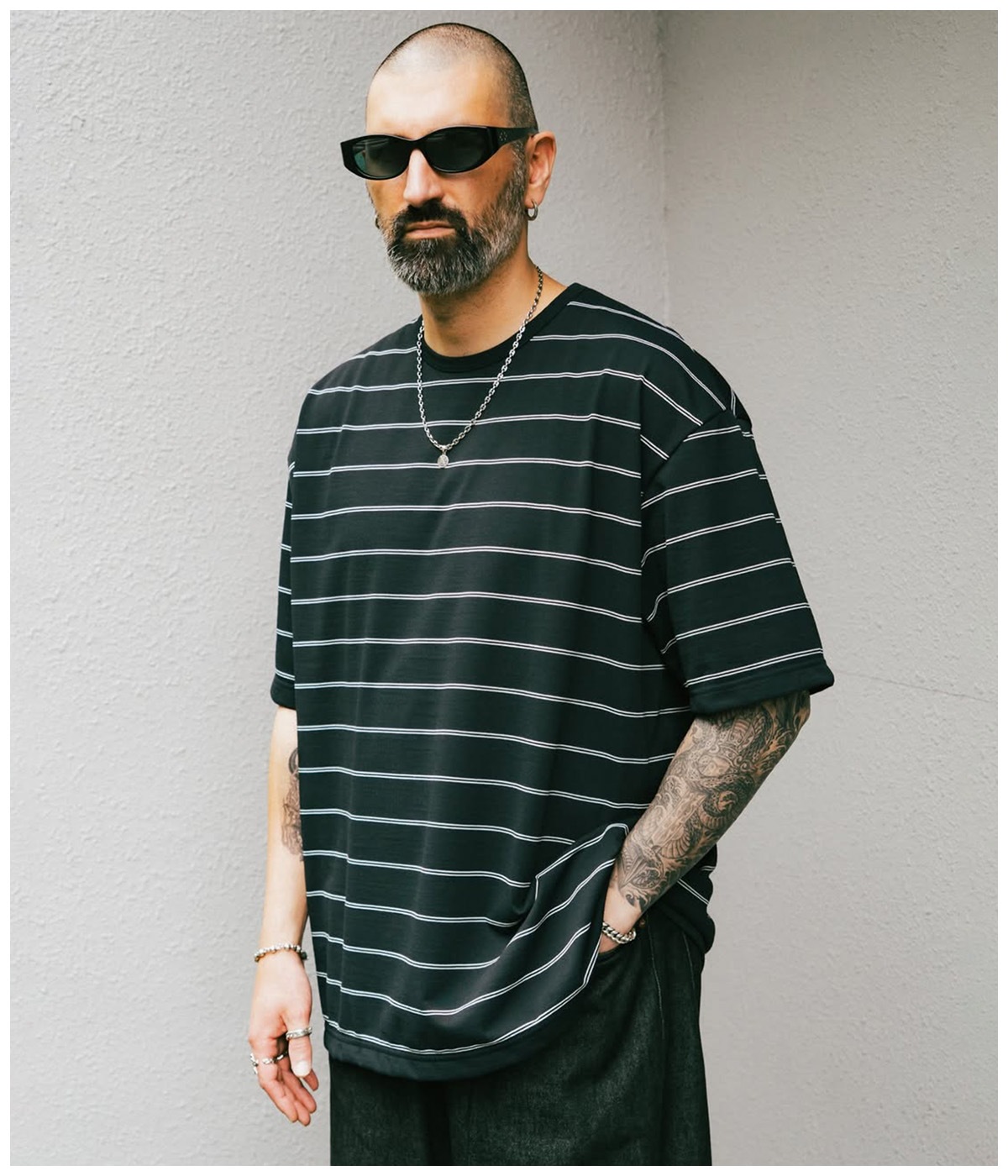 Dry Tech Jersey Boder S/S Tee【BLACK】