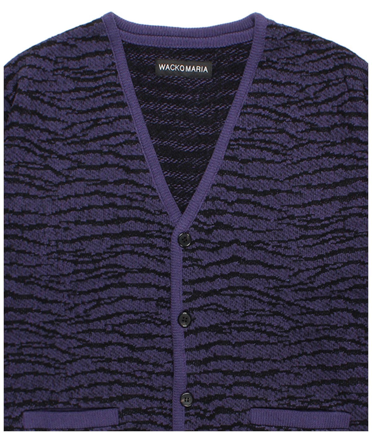 TIGER JACQUARD KNIT CARDIGAN【PURPLE】｜WACKO MARIA｜MELTING POT