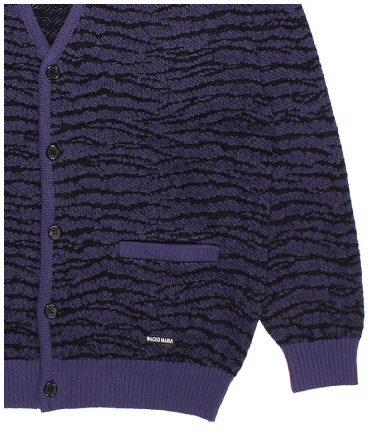 トップス WACKO MARIA TIGER JACQUARD CARDIGAN 26ss TIGER JACQUARD KNIT CARDIGAN【PURPLE】｜WACKO MARIA｜MELTING POT