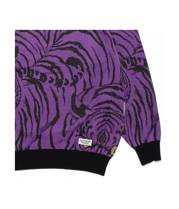 TIM LEHI / JACQUARD SWEATER (TYPE-2)【PURPLE】｜WACKO MARIA