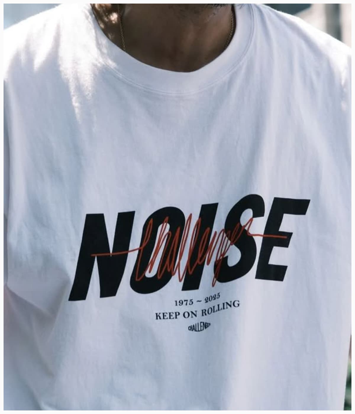 S/S NOISE TEE【WHITE】｜CHALLENGER｜MELTING POT（正規取扱店