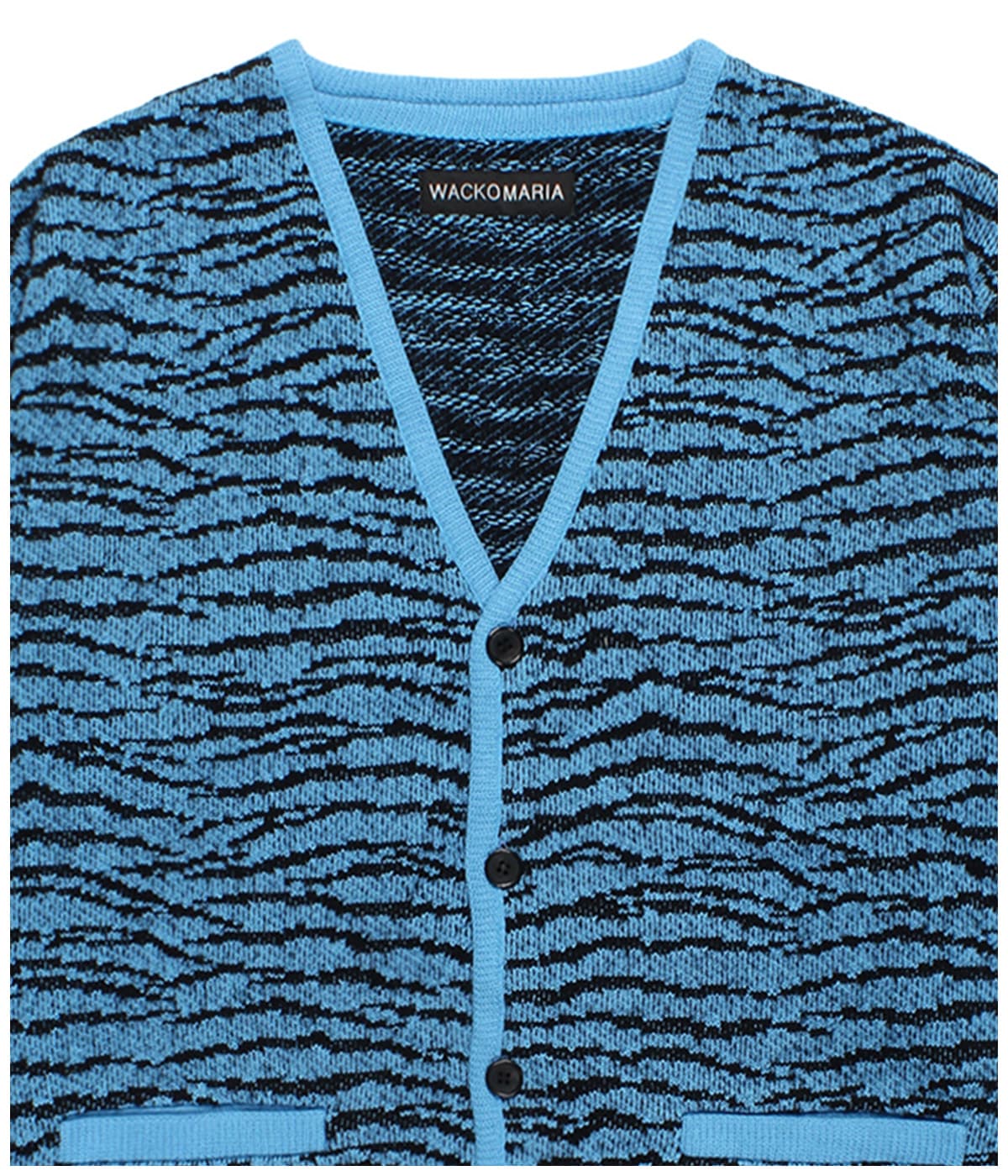 ワコマリア　ジャガードカーディガンWacko Maria cardigan TIGER JACQUARD KNIT CARDIGAN【BLUE】｜WACKO MARIA｜MELTING POT