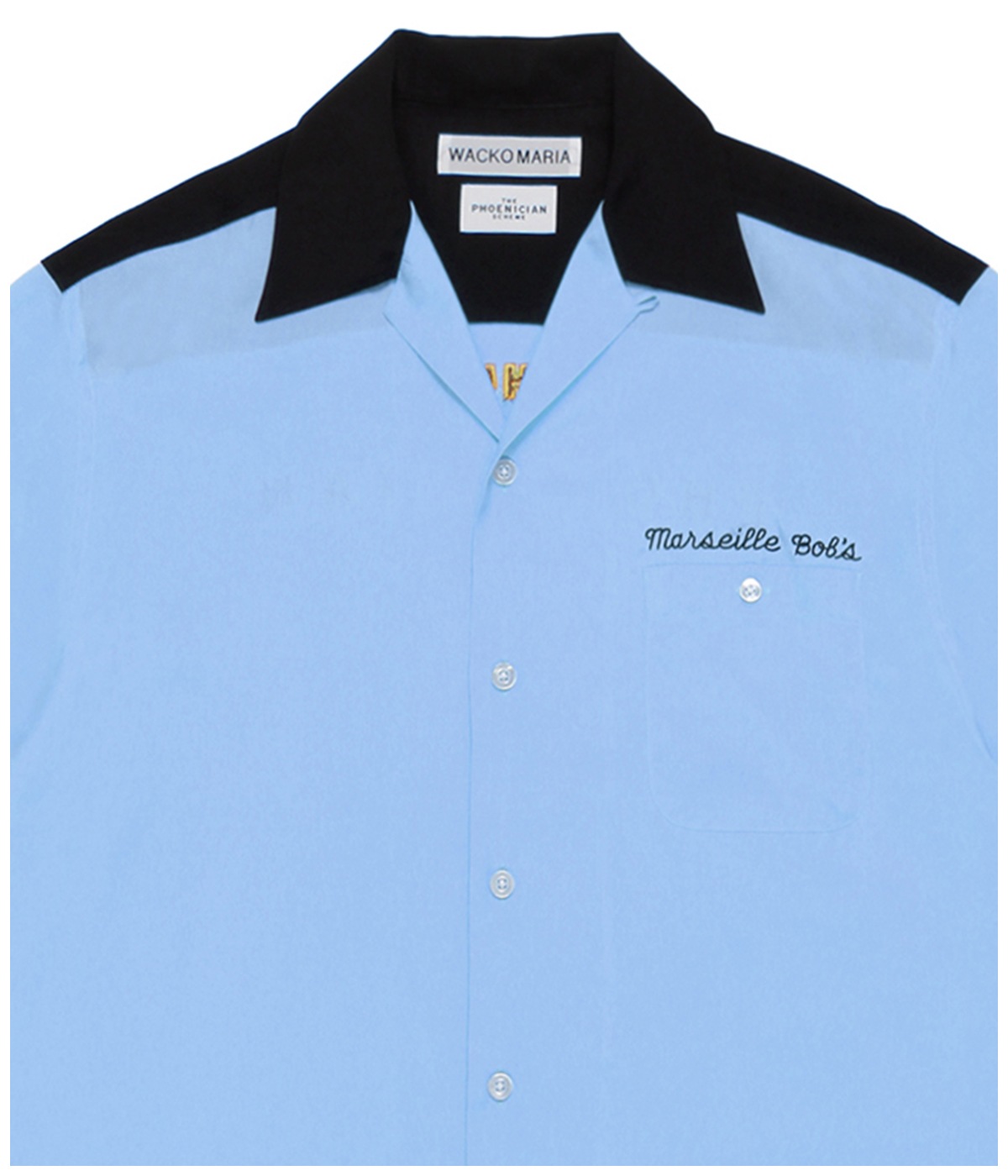 最終値下げ　WACKO MARIA　ウェスタン 半袖シャツ THE PHOENICIAN SCHEME / 50'S OPEN COLLAR SHIRT【L-PURPLE】｜WACKO