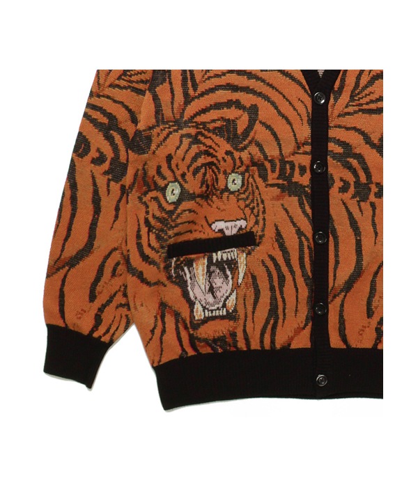 TIM LEHI / JACQUARD CARDIGAN (TYPE-2)【ORANGE】｜WACKO MARIA