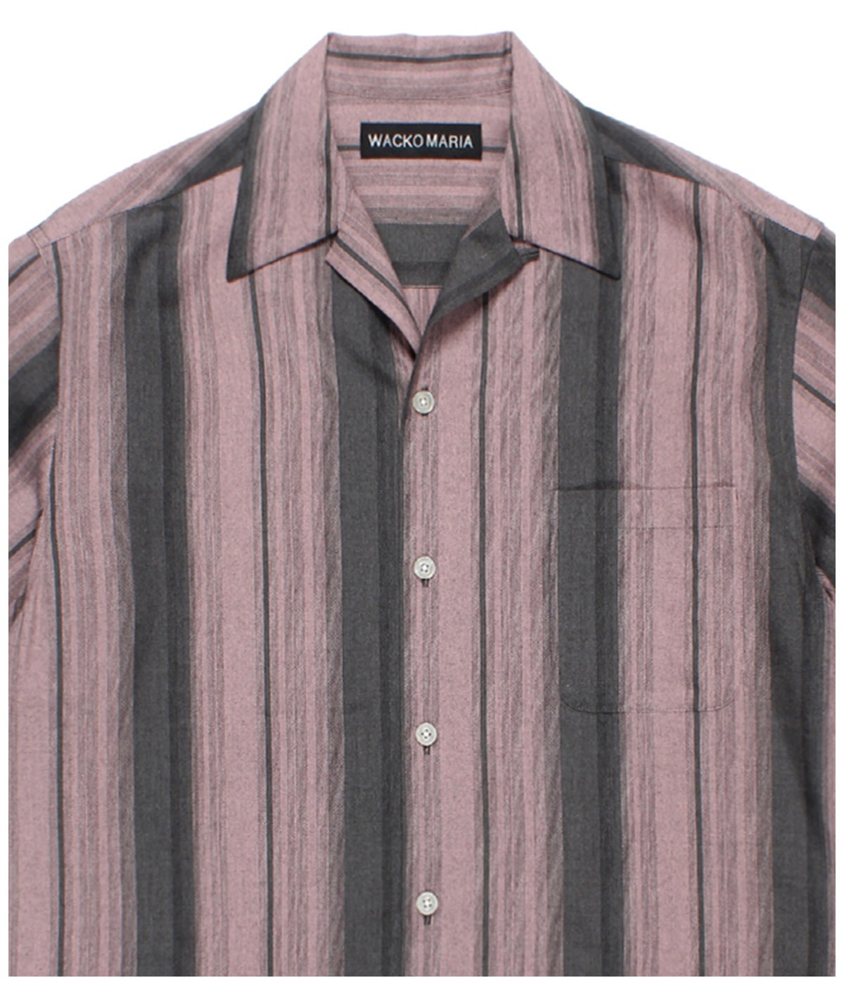 OMBRE STRIPED OPEN COLLAR SHIRT【PINK】｜WACKO MARIA｜MELTING POT