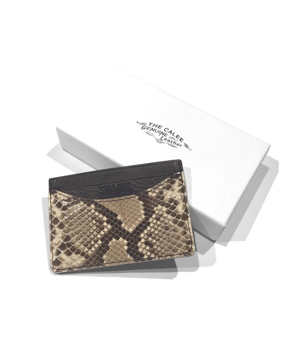 PYTHON LEATHER CARD CASE