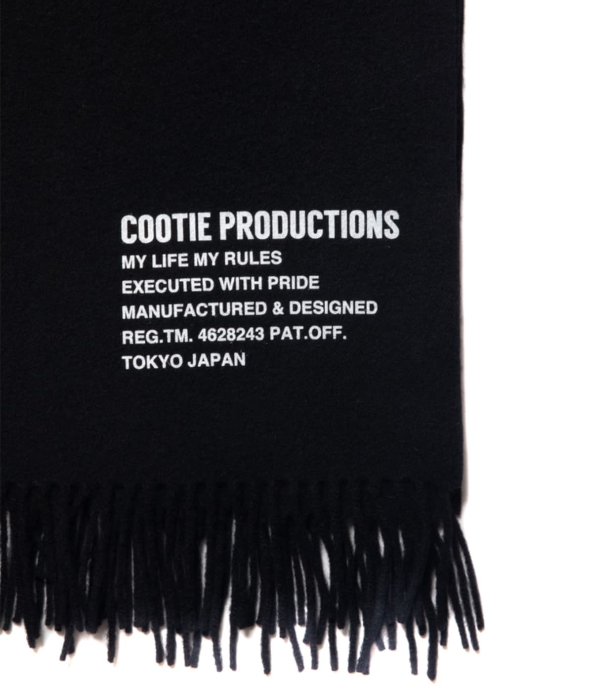 Wide Wool Stole【BLACK】｜COOTIE PRODUCTIONS®︎｜MELTING POT（正規