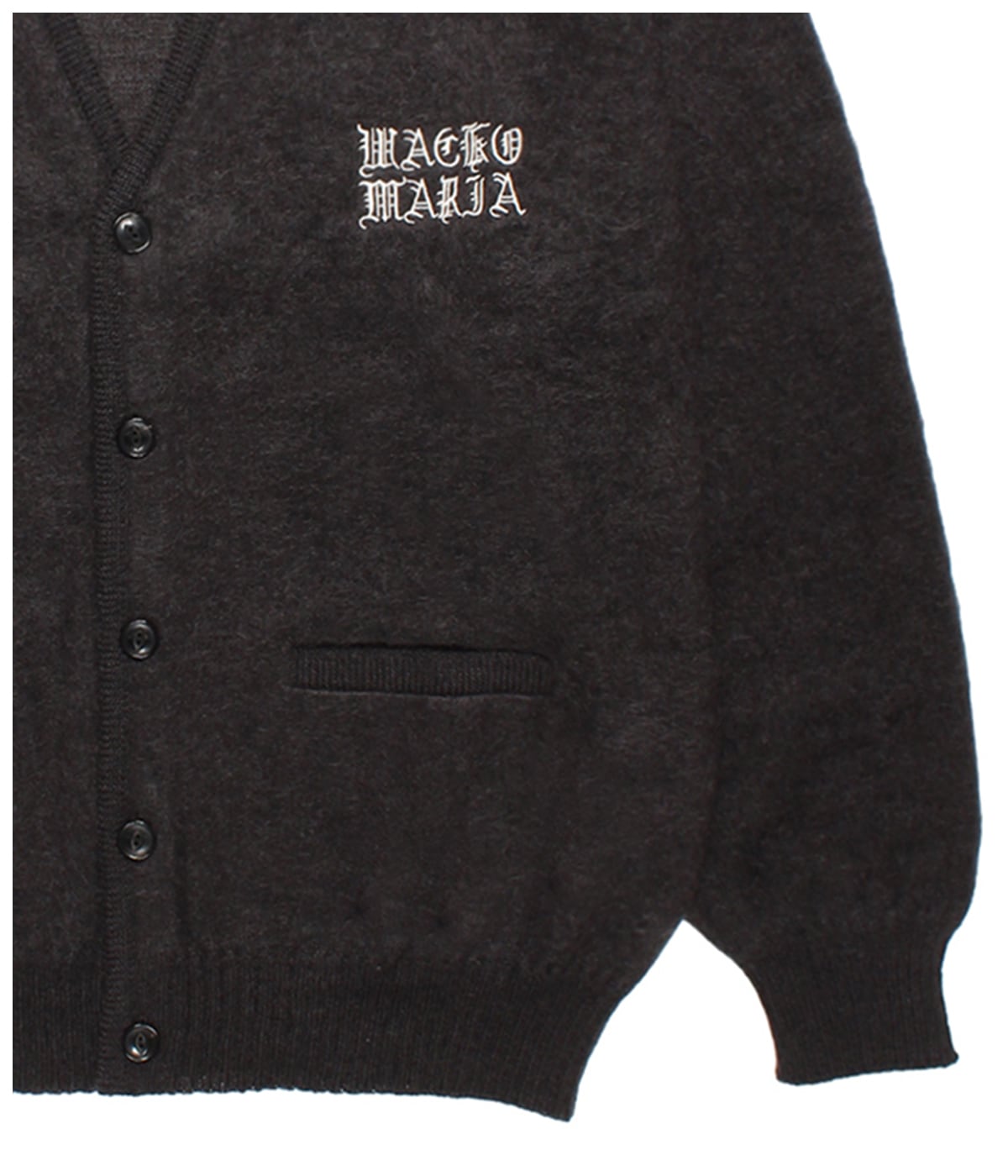 MOHAIR KNIT CARDIGAN【CHARCOAL】｜WACKO MARIA｜MELTING POT（正規