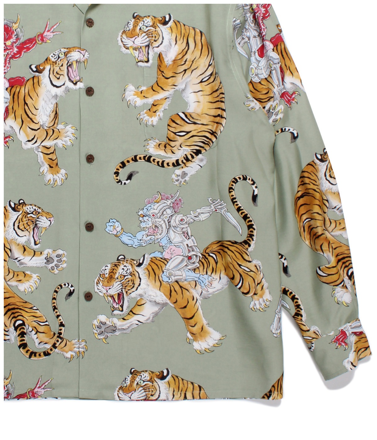 TIM LEHI / HAWAIIAN SHIRT (TYPE-2)【OLIVE】｜WACKO MARIA｜MELTING