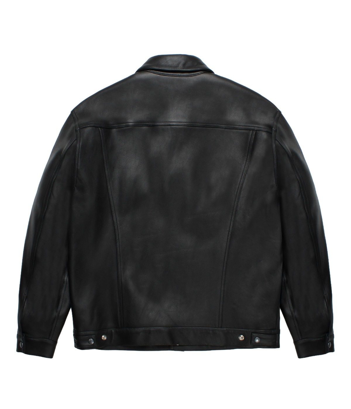 LEATHER TRUCKER JACKET (TYPE-2)【BLACK】