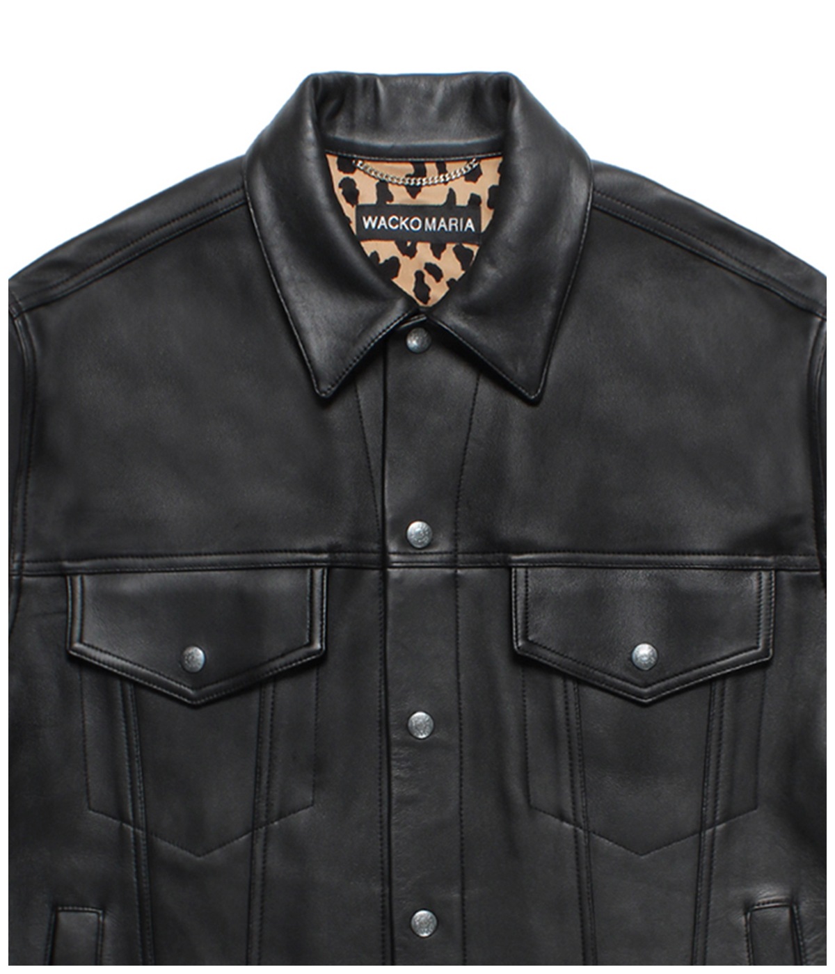 LEATHER TRUCKER JACKET (TYPE-2)【BLACK】