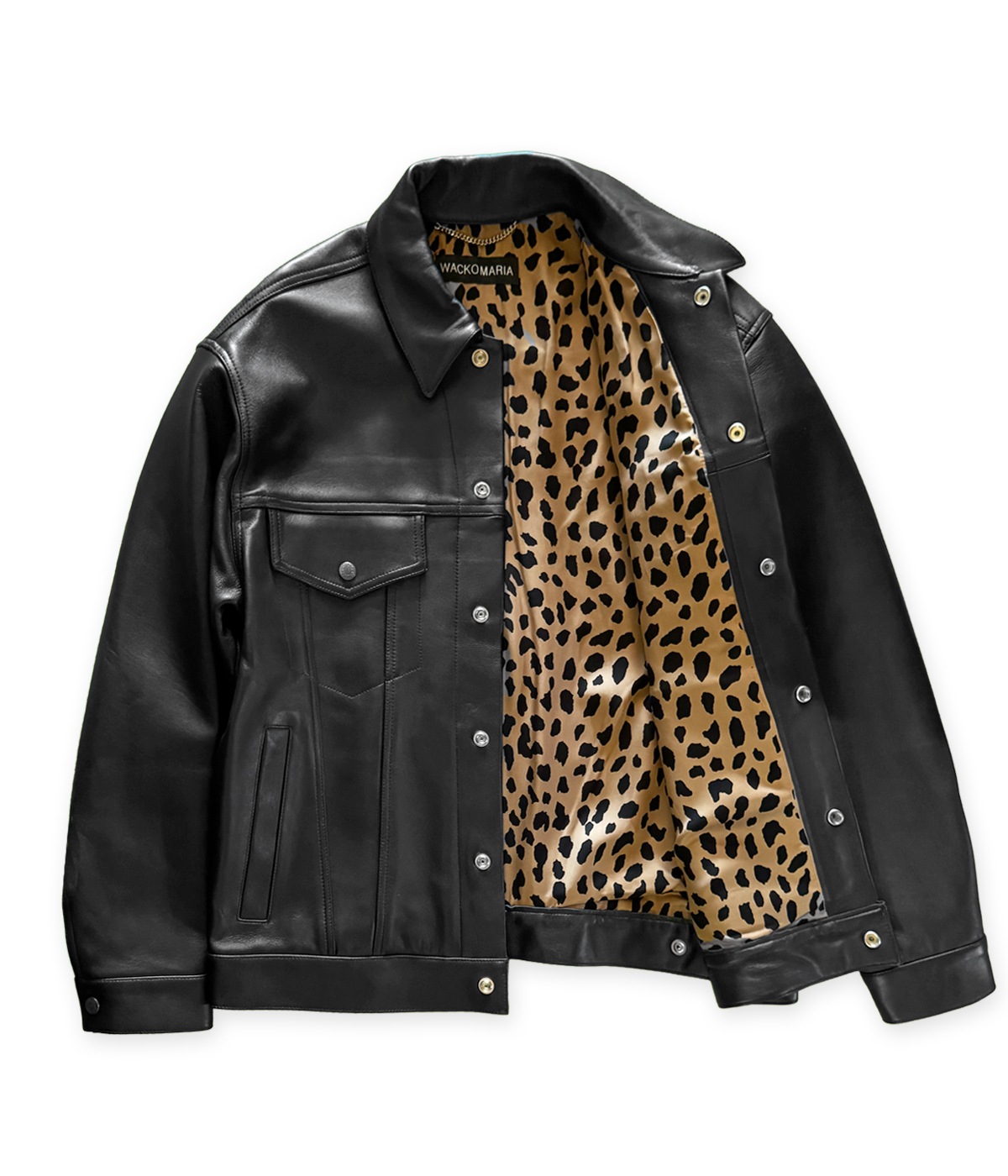 LEATHER TRUCKER JACKET (TYPE-2)【BLACK】
