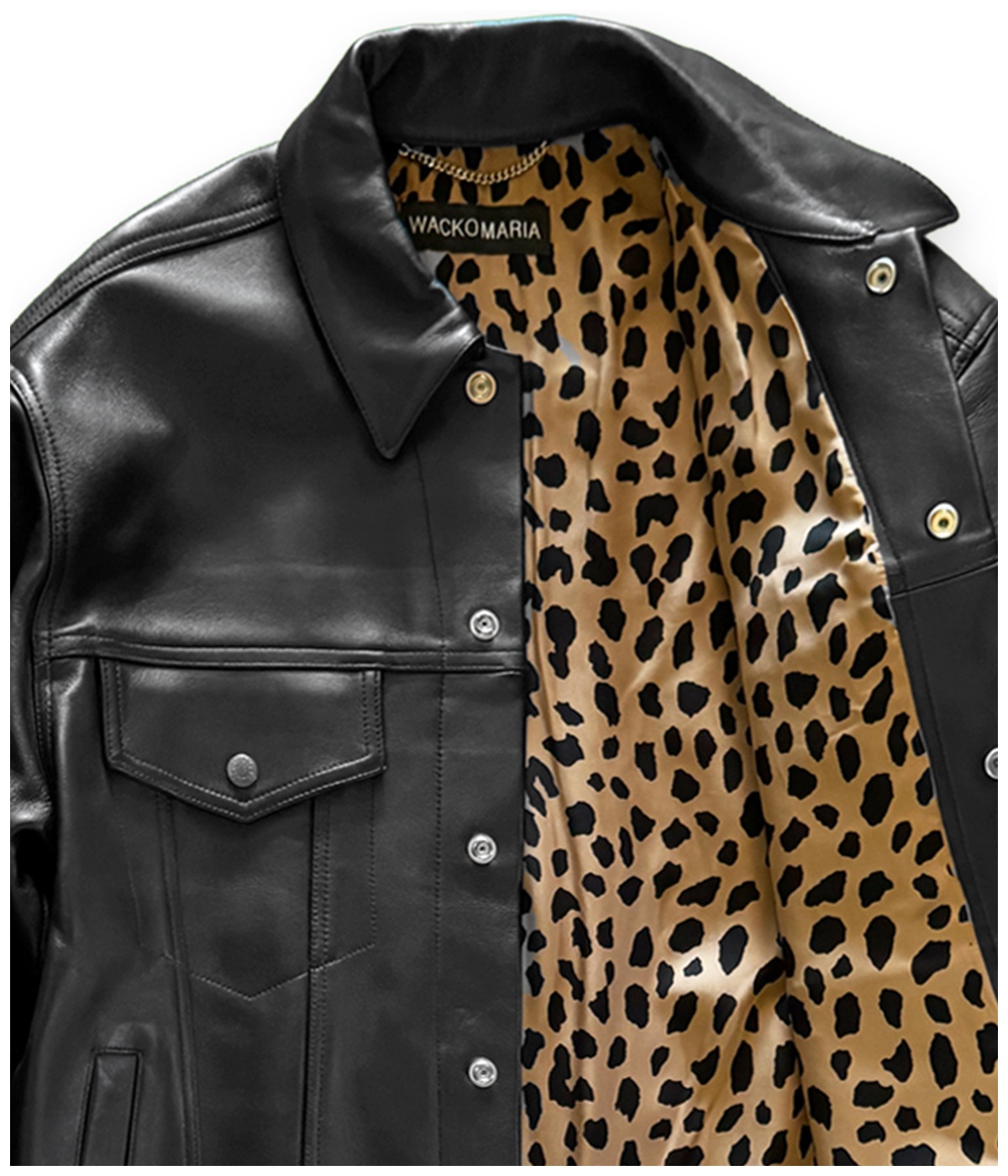 LEATHER TRUCKER JACKET (TYPE-2)【BLACK】