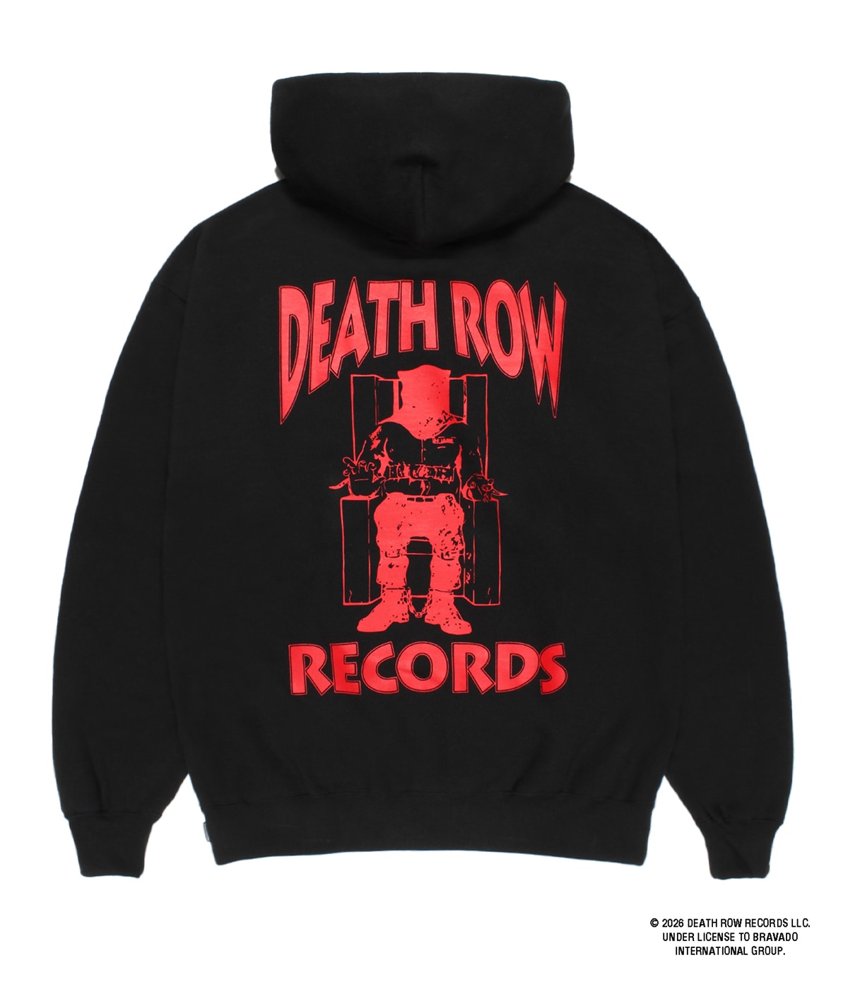 DEATH ROW RECORDS / HEAVY WEIGHT ZIP HOODED SWEAT SHIRT【BLACK