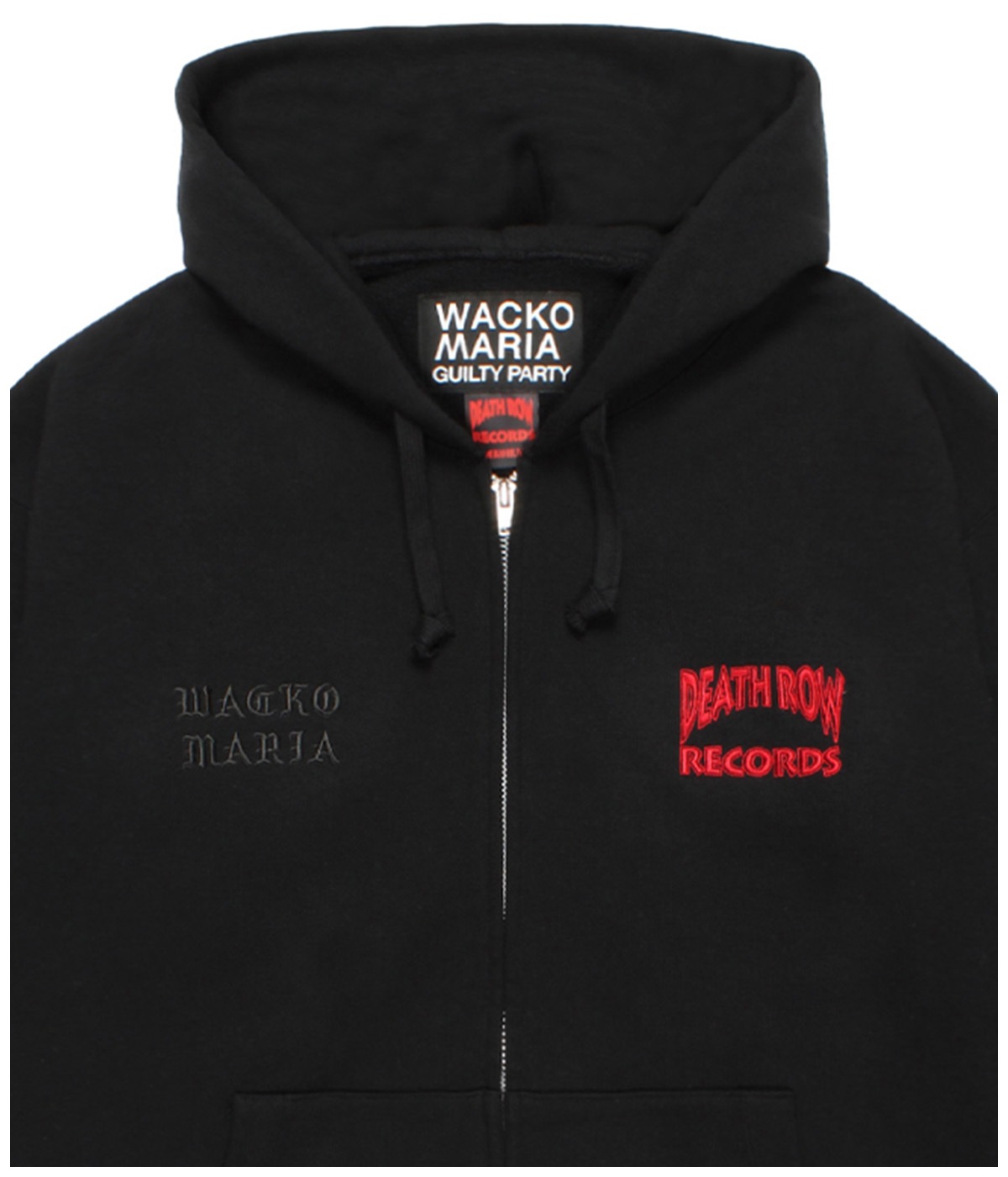 DEATH ROW RECORDS / HEAVY WEIGHT ZIP HOODED SWEAT SHIRT【BLACK