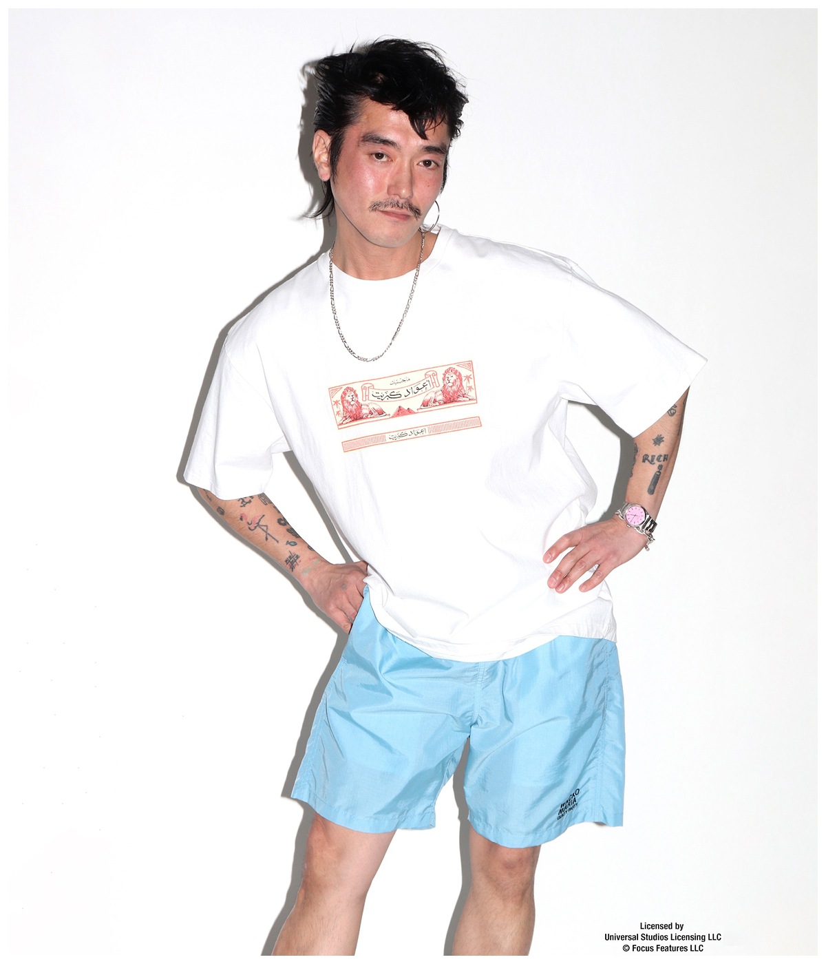 NYLON BOARD SHORTS (TYPE-1)【L-BLUE】｜WACKO MARIA｜MELTING POT
