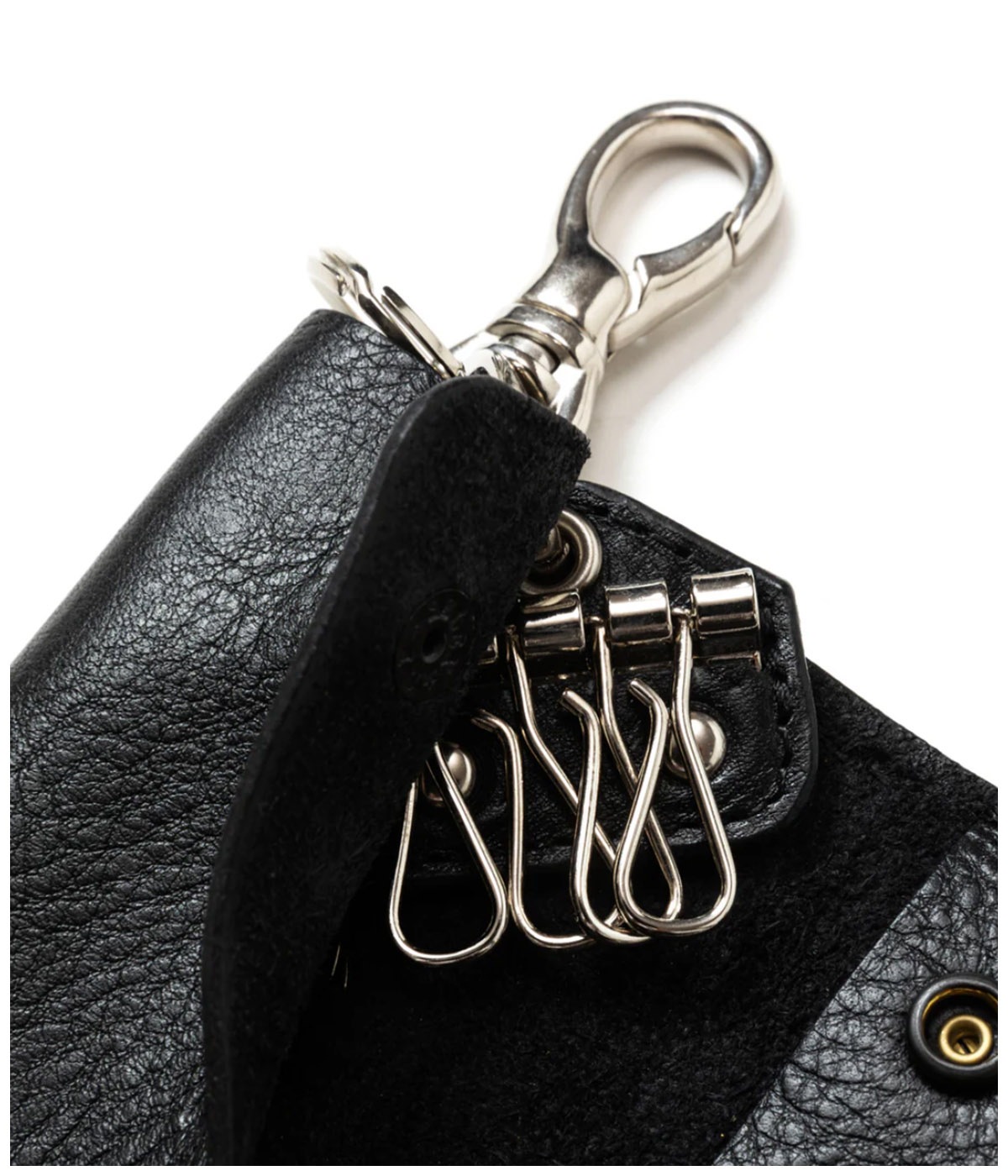 STUDS LEATHER KEY CASE【BLACK】｜CALEE｜MELTING POT（正規取扱店