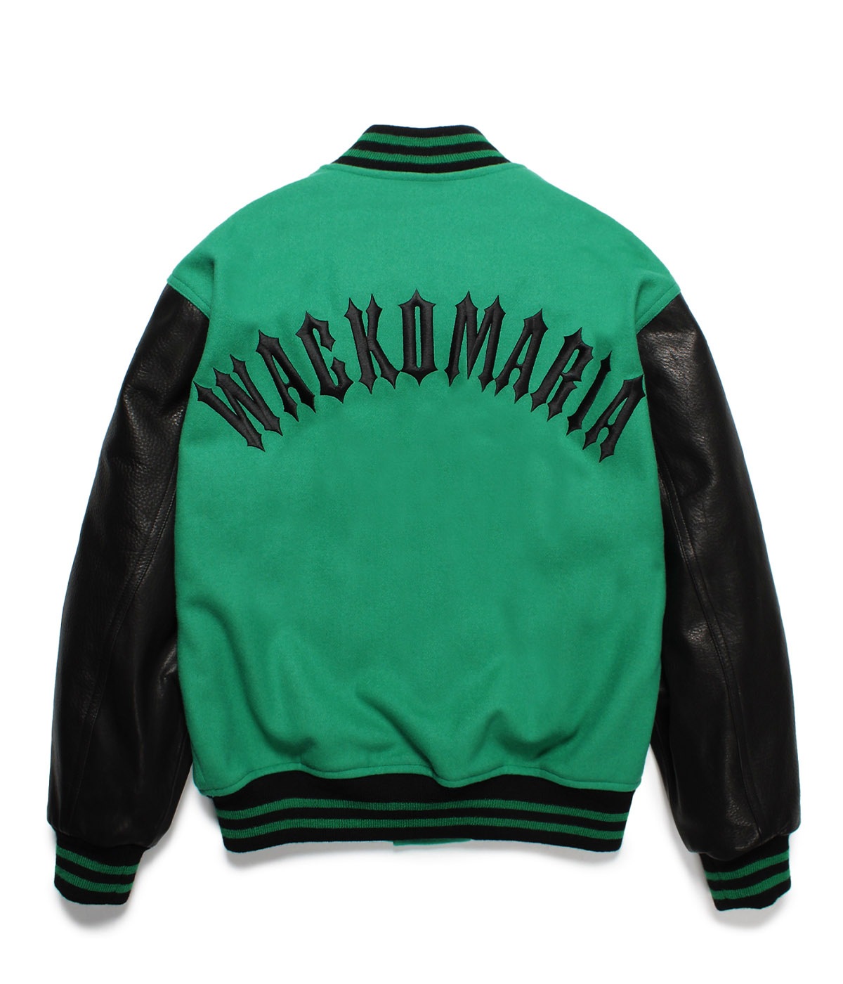LEATHER VARSITY JACKET (TYPE-2)【GREEN】
