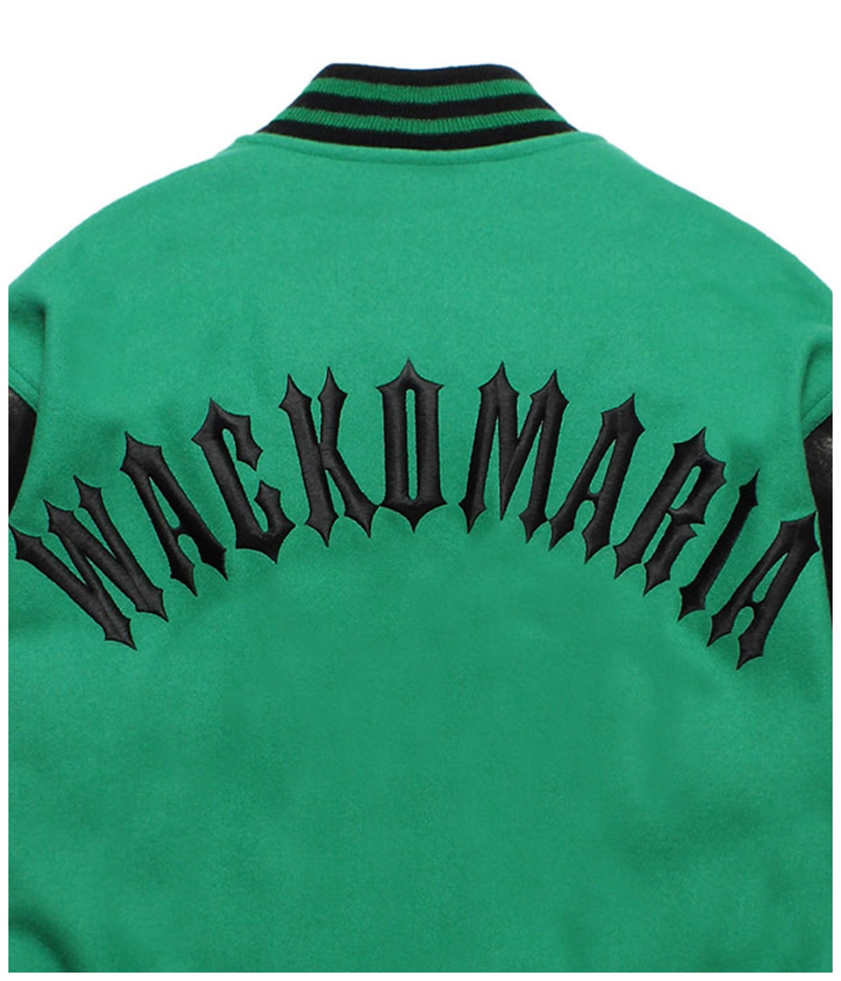 LEATHER VARSITY JACKET (TYPE-2)【GREEN】