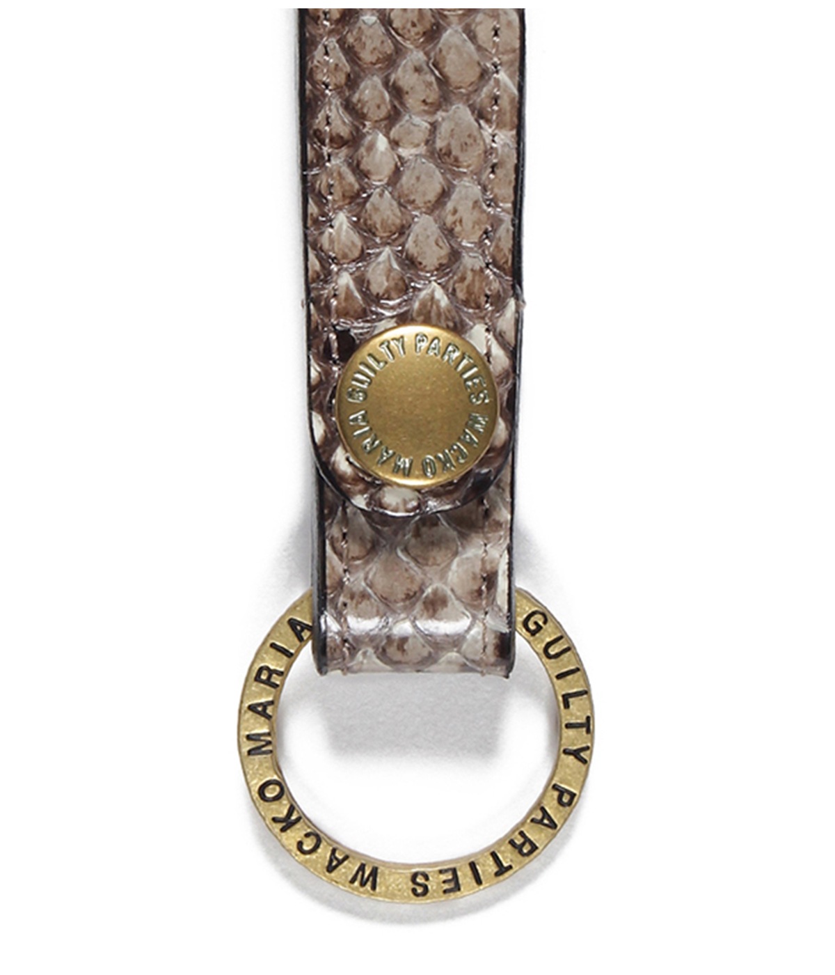 PYTHON LEATHER KEY HOLDER【WHITE】｜WACKO MARIA｜MELTING POT（正規