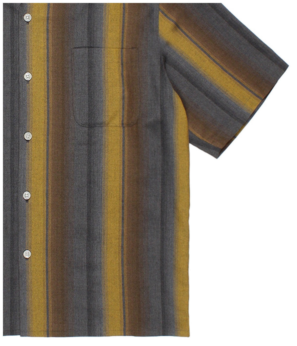 OMBRE STRIPED OPEN COLLAR SHIRT【YELLOW】｜WACKO MARIA｜MELTING
