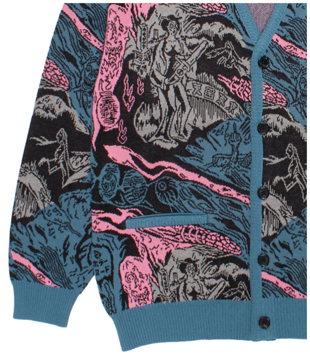 JACQUARD KNIT CARDIGAN【BLUE】｜WACKO MARIA｜MELTING POT（正規取扱