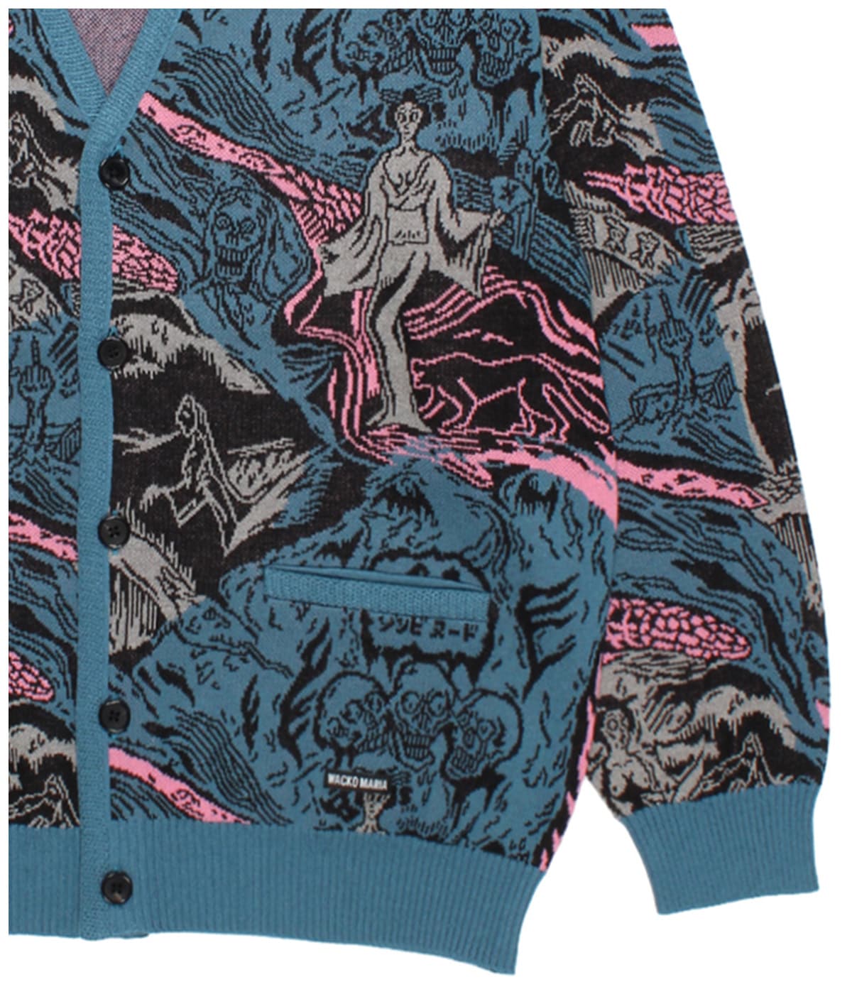 JACQUARD KNIT CARDIGAN【BLUE】｜WACKO MARIA｜MELTING POT（正規取扱