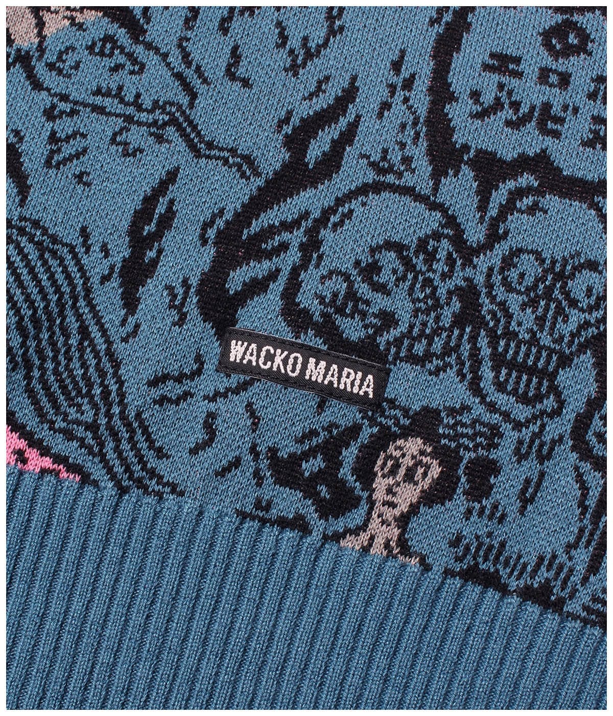 JACQUARD KNIT CARDIGAN【BLUE】｜WACKO MARIA｜MELTING POT（正規取扱