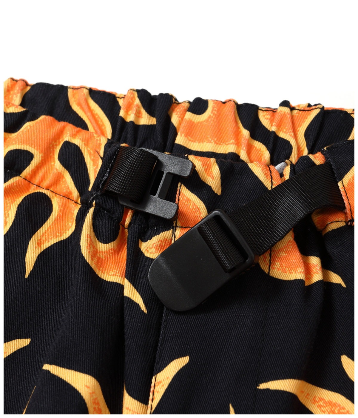 FIRE SHORTS【ORANGE-BLACK】｜CHALLENGER｜MELTING POT（正規取扱店