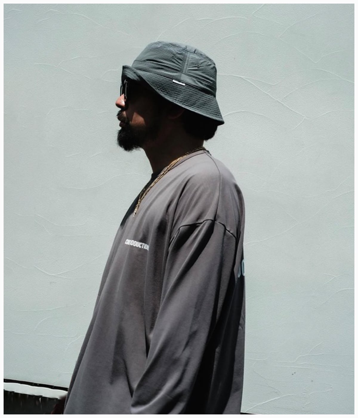 Dry Tech Jersey Oversized L/S Tee【GRAY】｜COOTIE