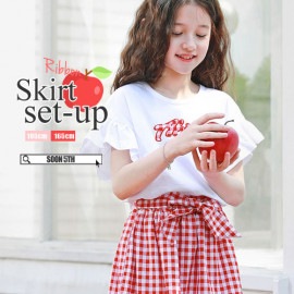 (70%OFF)ラブリーチェックスカートセットアップ