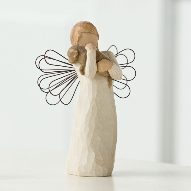 ウィローツリー　Angel of Friendship　～愛しい天使そして友達～　犬　Willow Tree　【ペット骨壷,遺骨ペンダント,ペット仏壇と共に】