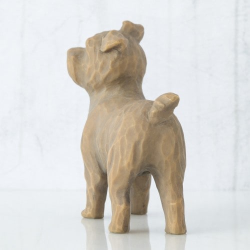 メモリアルオブジェ Love my dog　small,standing  ～私の愛犬 立っている犬～　Willow Tree　【ペット骨壷,遺骨ペンダント,ペット仏壇と共に】