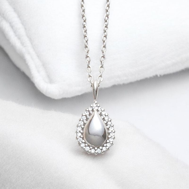 遺骨ペンダント ソウルジュエリー エタニティドロップ　SILVER(シルバー)×ジルコニア