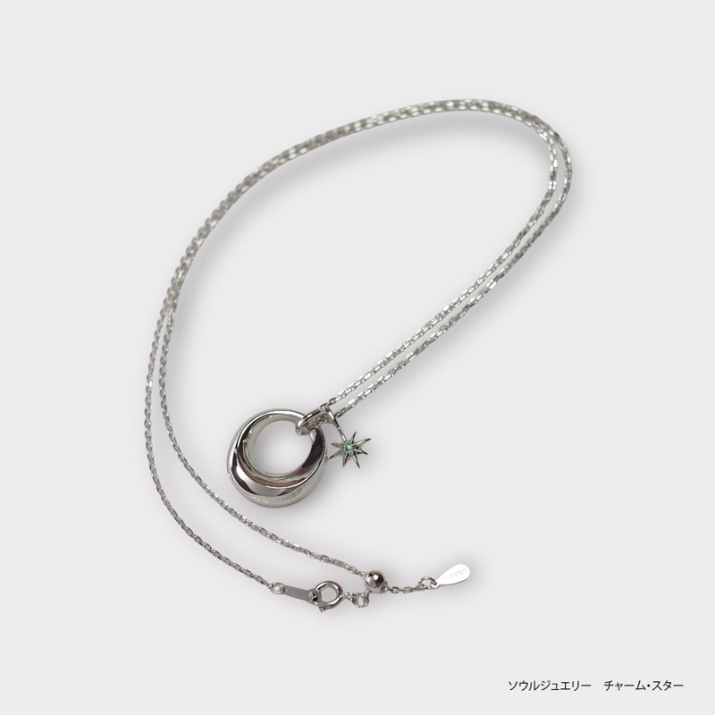 ソウルジュエリー（遺骨ペンダント） 【チャーム・スター】 SILVER×ダイヤモンド 誕生石での制作も可能です