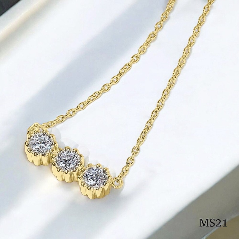 【MS21/イエローゴールド】 樹脂封入の完全防水メモリアルジュエリー　遺骨ペンダントMS21 K10YG または K18YG×3石の宝石 スライド付43cmチェーン一体タイプ