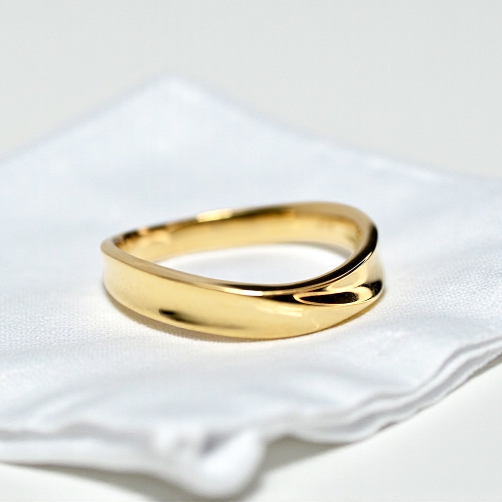 遺骨リング・メモリアルリング,遺骨リング：イエローゴールド製