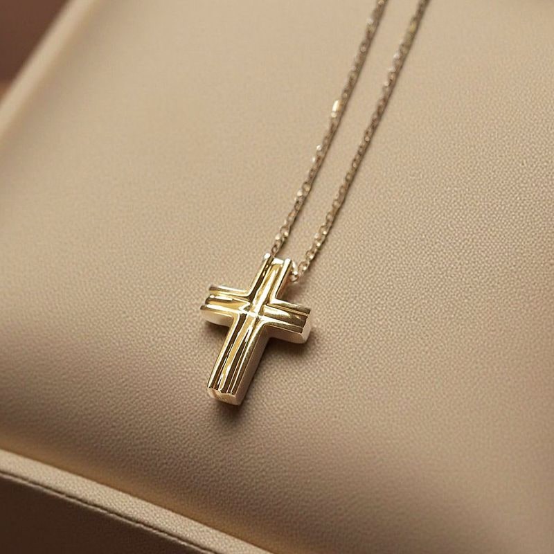 LG CROSS-01 クロス　K18YG (K18PGも可) [遺骨ペンダント・樹脂タイプ完全防水]   ※本店限定取扱商品