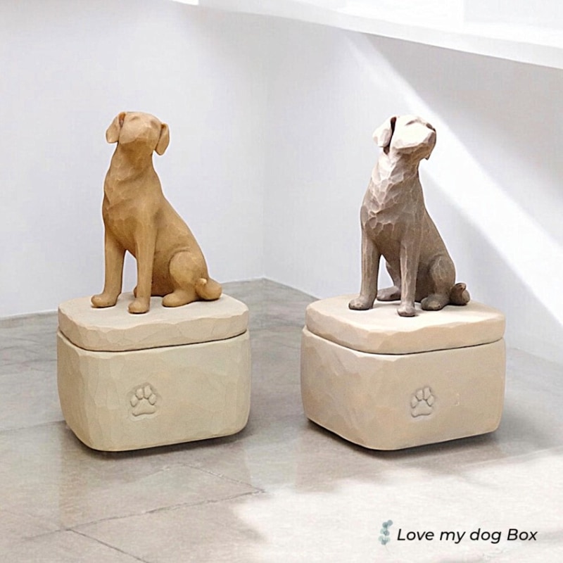 メモリアルボックス　Love my dog BOX  遺骨　WillowTree ウィローツリー 形見入れ ミニ骨壷　贈り物にも