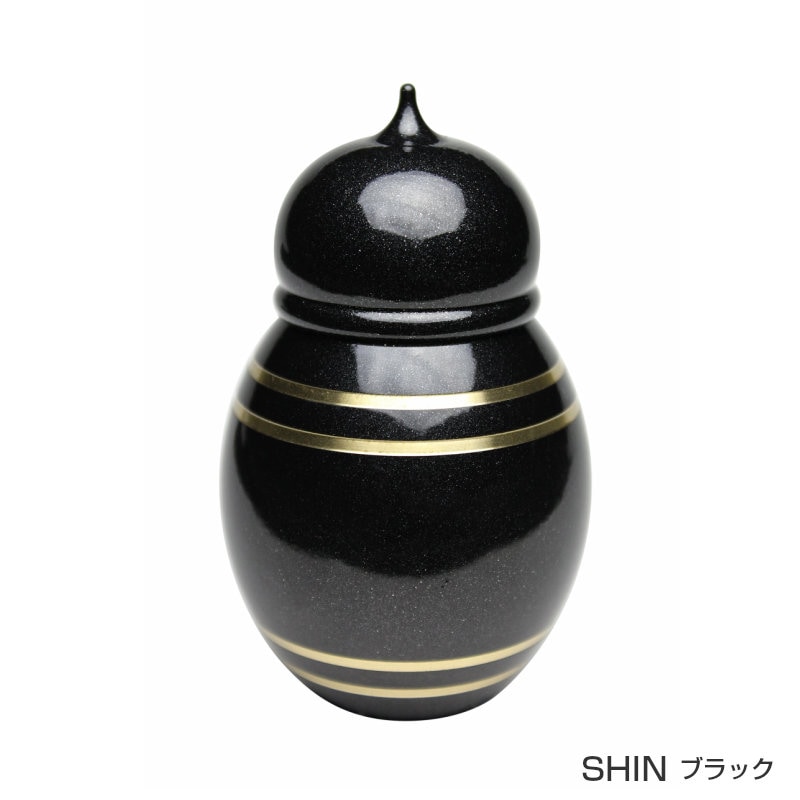 【手元供養】 金属製ミニ骨壷SHIN　ブラック ～安心に高岡仏具 made in japan～