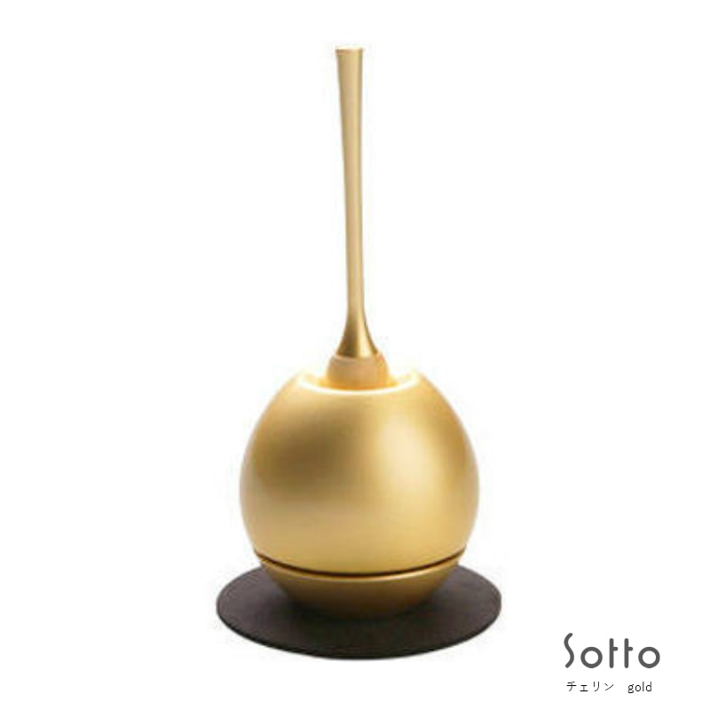 Sottoシリーズ デザイン仏具：おりん　Cherinチェリン1.8寸 ［ゴールド]