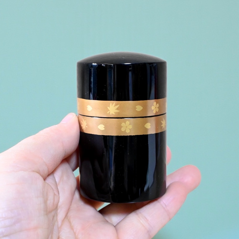 分骨ミニ骨壷(骨壺) 木製本漆 蒔絵 帯春秋