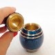 【手元供養】 金属製ミニ骨壷SHIN　ブルー  ～安心に高岡仏具 made in japan～