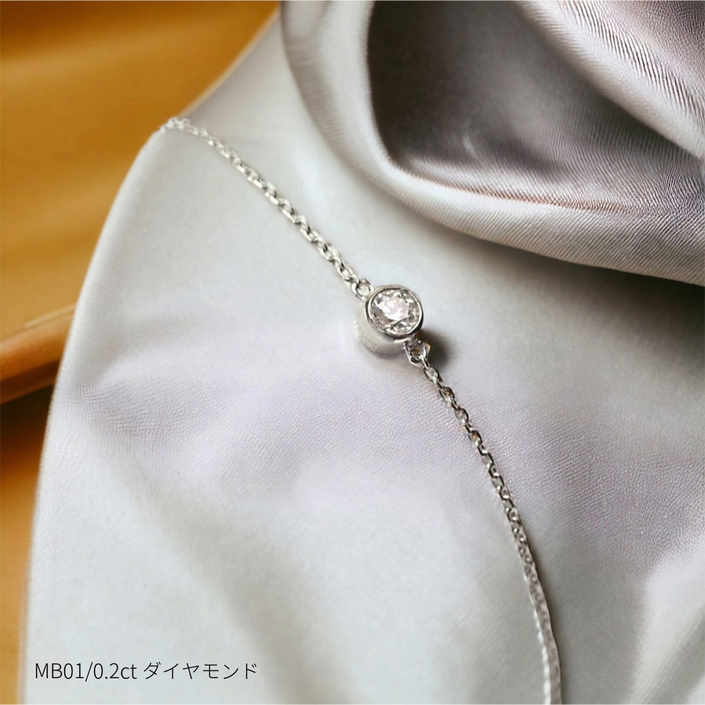 MB01/Pt900ۥꥢ֥쥹å ɿ奨꡼ ץʡ3mm