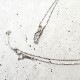 【MS02/K10WG】遺骨ペンダント・完全防水 メモリアルジュエリーMS02 10Kホワイトゴールド・ダイヤモンド7石 ＊チェーン別売選択式